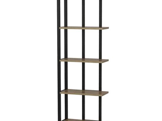 Βιβλιοθήκη Alice 875ZNA3619 45x22x180cm Black-Oak