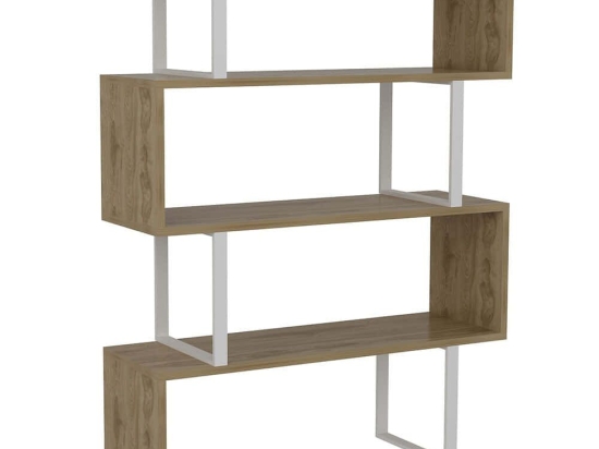Βιβλιοθήκη Adriana 875ZNA3620 91,5x29,5x124,5cm White-Oak