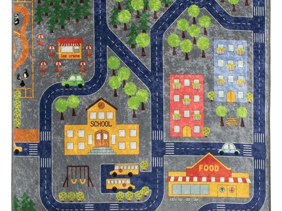 Χαλί Small Town Grey-Multi Conceptum Hypnose 100X160cm