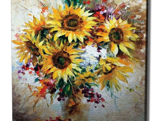 Πίνακας Καμβάς 265VGA1304 45x45cm Multi Wallity Τετράγωνοι Ξύλο, Καμβάς