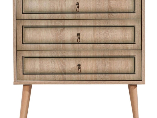 Συρταριέρα Trio 869VEL3435 80x40x90cm Oak-Sonoma
