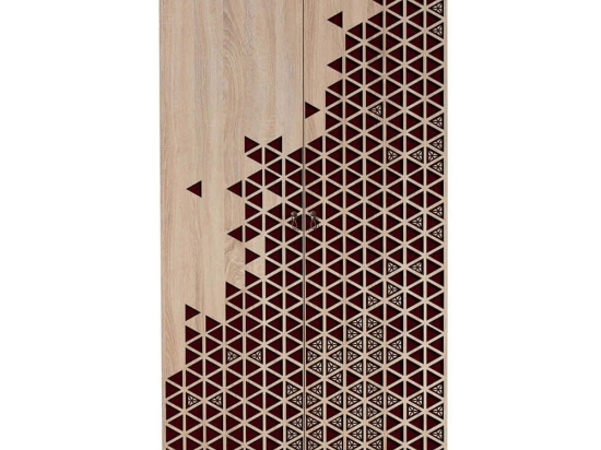Ντουλάπα Δίφυλλη Stil 869VEL4231 90x52x192cm Oak-Red Δίφυλλη
