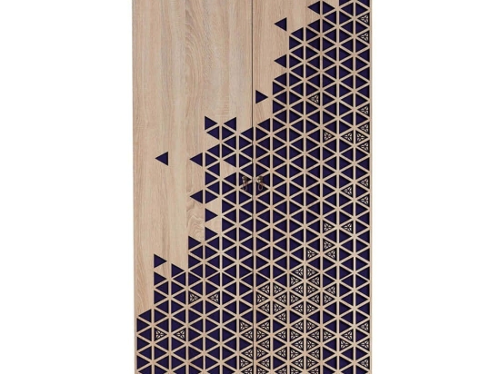 Ντουλάπα Δίφυλλη Stil 869VEL4232 90x52x192cm Oak-Blue Δίφυλλη