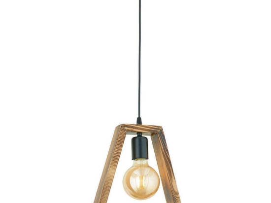 Φωτιστικό Οροφής Geometrik 890BCN1102 26x80cm 1xE27 40W Walnut-Black Opviq