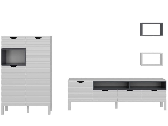 Σύνθεση Τηλεόρασης Adel 875ZNA3026 180x35x53,6cm White-Anthracite