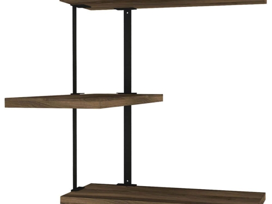 Ραφιέρα Τοίχου Frisbi 804TRH1613 45x20x47,4cm Walnut-Black