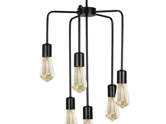Φωτιστικό Οροφής Denge 892OPV1436 Φ46x81cm 6xE27 40W Black Opviq