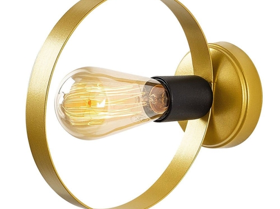 Φωτιστικό Τοίχου - Απλίκα Halka 892OPV1239 4x23x20cm E27 40W Gold-Black Opviq