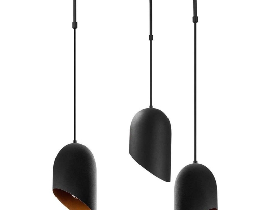 Φωτιστικό Οροφής Kesik 892OPV1550 Φ52x100cm 3xE27 40W Black Opviq