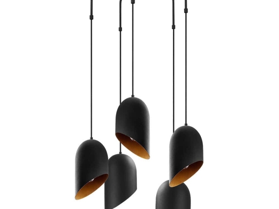 Φωτιστικό Οροφής Kesik 892OPV1551 Φ50x125cm 5xE27 40W Black Opviq