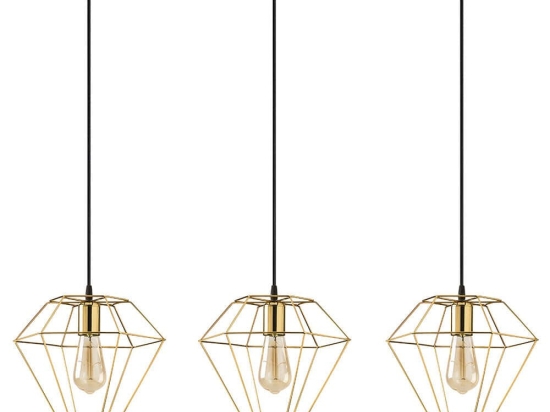 Φωτιστικό Οροφής - Ράγα Elmas 892OPV1624 100x30x134cm 3xE27 40W Black-Gold Opviq