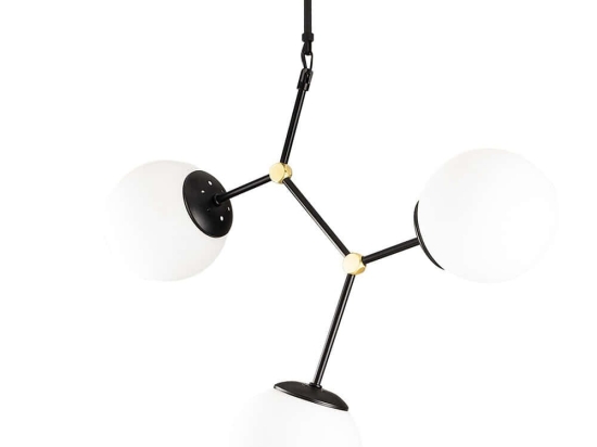 Φωτιστικό Οροφής Damar 892OPV1636 55x15x65cm 3xE27 40W Black-White Opviq