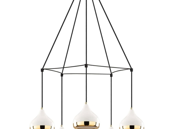Φωτιστικό Οροφής Yildo 892OPV1761 Φ68x174cm 5xE27 40W White-Gold Opviq