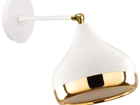 Φωτιστικό Τοίχου - Απλίκα Yildo 892OPV1302 17x28x28cm 1xE27 40W White-Gold Opviq