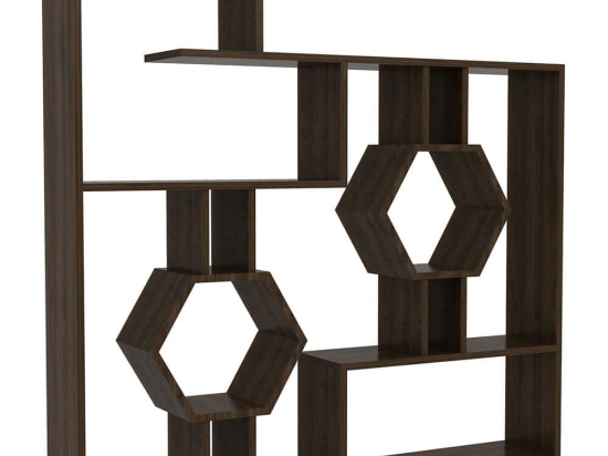 Βιβλιοθήκη Tamara 875ZNA3637 134x22x134cm Walnut