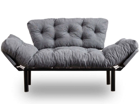 Καναπές - Κρεβάτι Διθέσιος Nitta 859FTN1218 155x70x85cm Grey