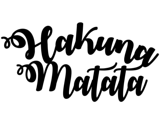 Διακοσμητικό Τοίχου Hakuna Matata 891TNL1589 70x45cm Black Wallity Μέταλλο