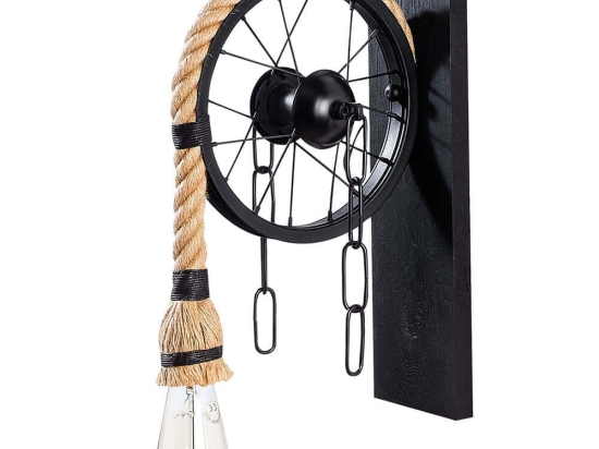 Φωτιστικό Τοίχου - Απλίκα Erebos 521SHN2137 15x26x40cm 1xE27 40W Natural-Black Opviq