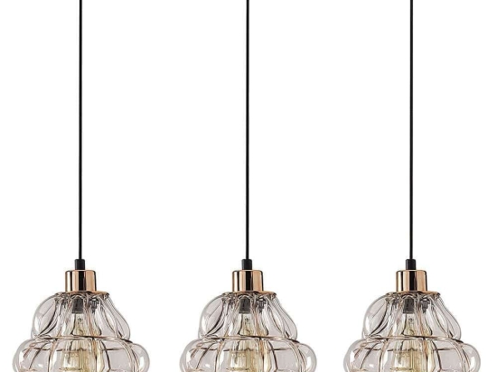 Φωτιστικό Οροφής - Ράγα Safderun 521SHN3334 Φ70x111cm 3xE27 40W Copper-Black Opviq