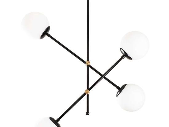 Φωτιστικό Οροφής Best 521SHN3369 80x80x70cm 4xE27 40W Black Opviq
