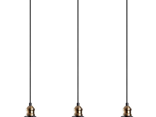 Φωτιστικό Οροφής - Ράγα Berceste 521SHN3377 74x108cm 3xE27 40W Black-Gold Opviq