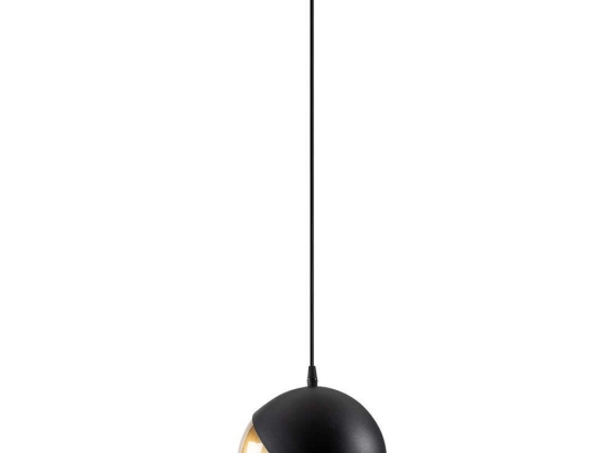 Φωτιστικό Οροφής Berceste 521SHN3382 Φ20x114cm 1xE27 40W Black-Gold Opviq