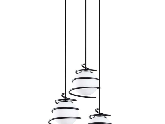 Φωτιστικό Οροφής Elegance 521SHN3405 Φ40x116cm 3xE27 40W Black-White Opviq