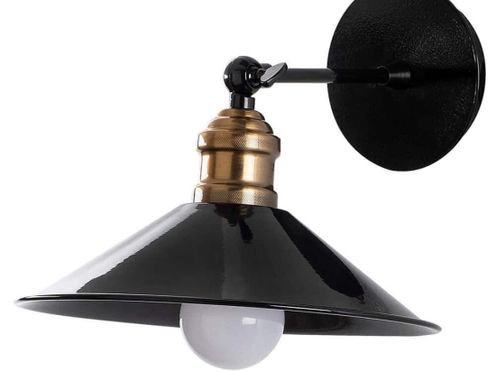 Φωτιστικό Τοίχου - Απλίκα Berceste 521SHN2185 24x30x18cm 1xE27 40W Black-Gold Opviq