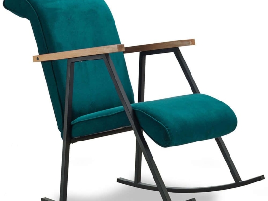 Πολυθρόνα Κουνιστή Yoka 859FTN1705 64x86x96cm Petrol