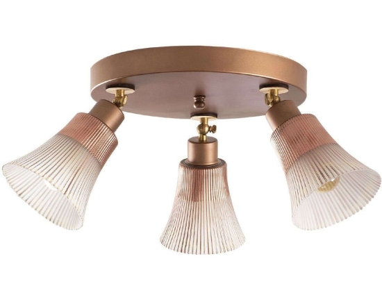 Φωτιστικό Οροφής - Πλαφονιέρα Foca 525NOR1122 Φ48x23cm 3xE27 40W Copper Opviq