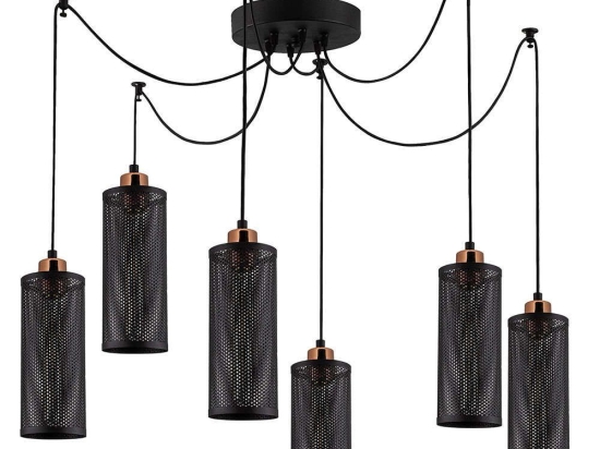 Φωτιστικό Οροφής Amasra 525NOR1449 130x10x114cm 6xE27 40W Black-Bronze Opviq