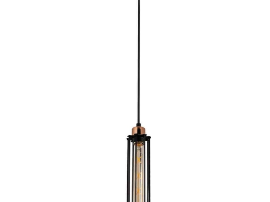 Φωτιστικό Οροφής Likya 525NOR1459 Φ10x124cm 1xE27 40W Black-Bronze Opviq
