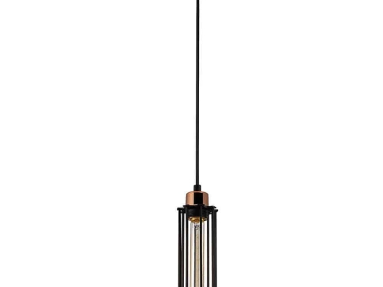 Φωτιστικό Οροφής Likya 525NOR1463 Φ10x117cm 1xE27 40W Black-Bronze Opviq