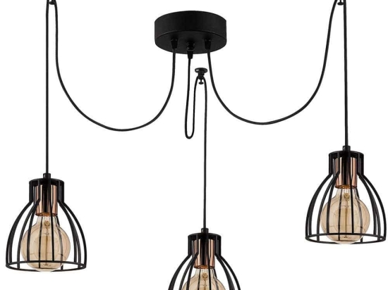 Φωτιστικό Οροφής Kemah 525NOR1569 Φ105x106cm 3xE27 40W Black-Bronze Opviq