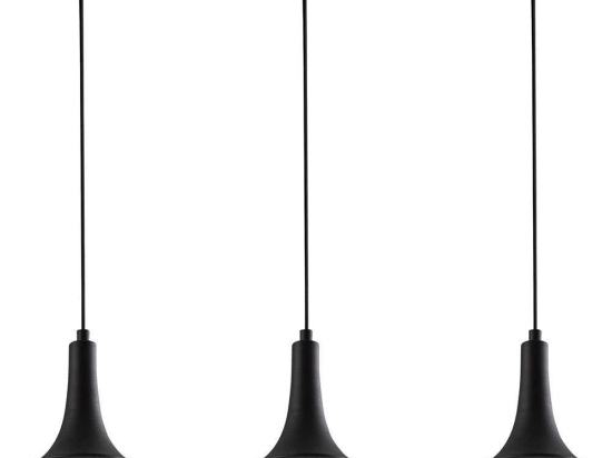 Φωτιστικό Οροφής - Ράγα Berceste 525NOR1629 66x16x113cm 3xE27 40W Black Opviq