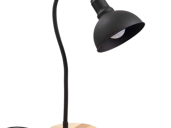Φωτιστικό Επιτραπέζιο Kumluca 525NOR2105 16x52cm 1xE27 40W Black-Oak Opviq