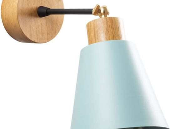 Φωτιστικό Τοίχου - Απλίκα Manavgat 525NOR3135 Φ14x25cm 1xE27 40W Natural-Turquoise Opviq