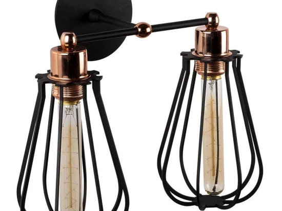 Φωτιστικό Τοίχου - Απλίκα Fetiye 525NOR3178 Φ15x32cm 2xE27 40W Black-Bronze Opviq