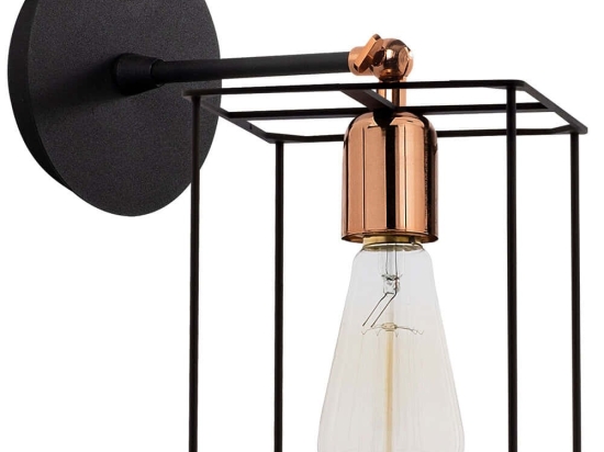 Φωτιστικό Τοίχου - Απλίκα Selimiye 525NOR3181 15x20x23cm 1xE27 40W Black-Bronze Opviq