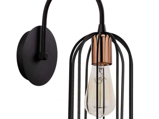 Φωτιστικό Τοίχου - Απλίκα Pamukkale 525NOR3183 Φ14x30cm 1xE27 40W Black-Bronze Opviq