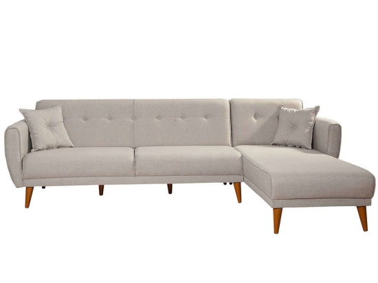 Καναπές - Κρεβάτι Γωνιακός Aria 867UNQ1411 277x175x86cm Cream