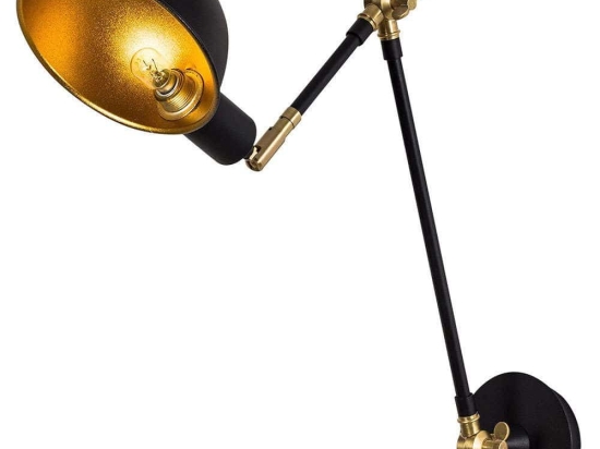 Φωτιστικό Τοίχου - Απλίκα Sivani 527ABY3140 15x30x50cm 1xE27 40W Black-Gold Opviq