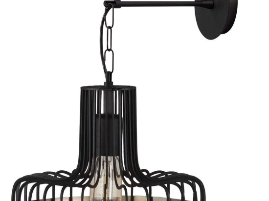 Φωτιστικό Τοίχου - Απλίκα Fellini 527ABY3165 20x25x32cm 1xE27 40W Black-Copper Opviq