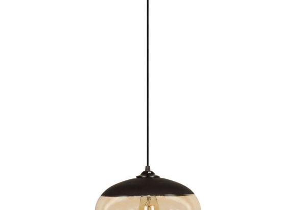 Φωτιστικό Οροφής Camini 892OPV1772 Φ25x113cm E27 40W Black-Amber Opviq