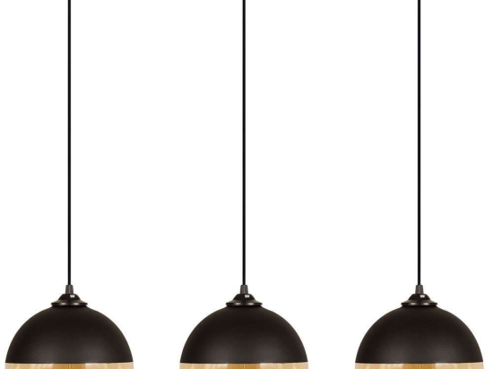 Φωτιστικό Οροφής - Ράγα Camini 892OPV1777 70x20x116cm 3xE27 40W Black-Amber Opviq
