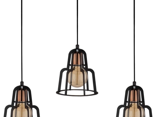 Φωτιστικό Οροφής - Ράγα Endustri 892OPV1779 100x20x115cm 3xE27 40W Black Opviq