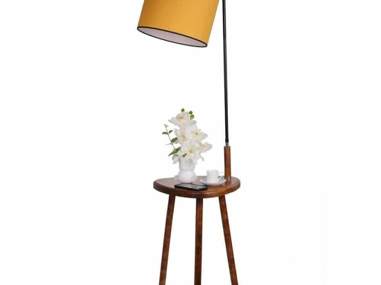 Φωτιστικό Δαπέδου - Τραπεζάκι Demet 534LUN2124 40x160cm E27 40W Walnut-Mustard Opviq