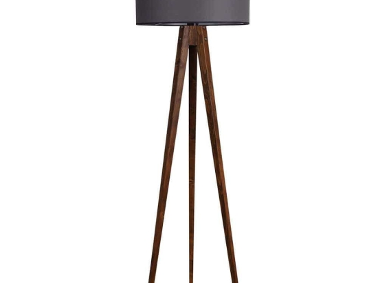 Φωτιστικό Δαπέδου Tripod 534LUN2186 50x153cm E27 60W Walnut-Grey Opviq