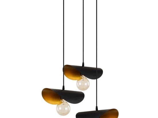 Φωτιστικό Οροφής Sivani 527ABY1822 Φ45x106cm 3xE27 40W Black-Gold Opviq