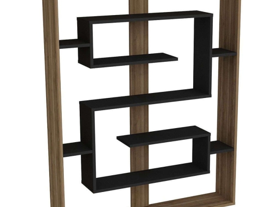 Βιβλιοθήκη Esteban 875ZNA3648 120x22x156cm Walnut-Black